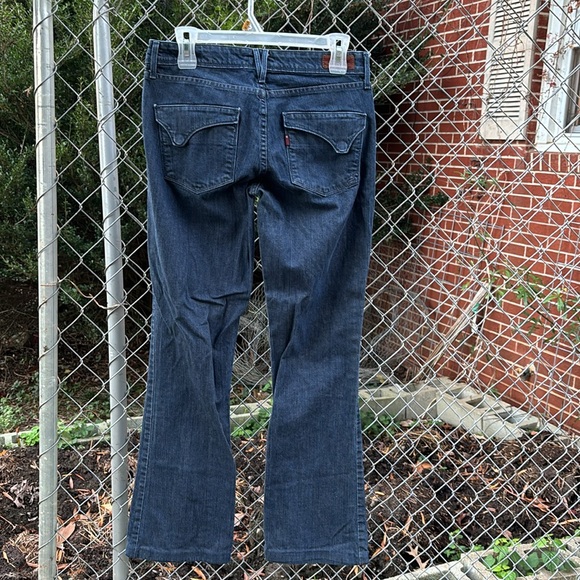 Levi’s 28 Dark Blue Denim Jeans Snap Back Pockets Irregular 28/34 26x34 Waist 30 - Picture 7 of 16